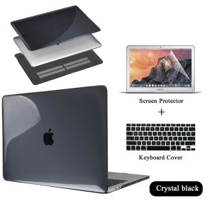 Apple MacBook Air 13/11 inç/MacBook Pro 13/15/16 inç/MacBook 12 Sert Kabuk+Klavye Kapağı+Ekran Koruyucu