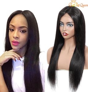 180 Densidade perucas de cabelo liso da Malásia não processados Humanos da malaio Lace Wigs Nature Color 13x4 Wigs frontal de renda 3786483