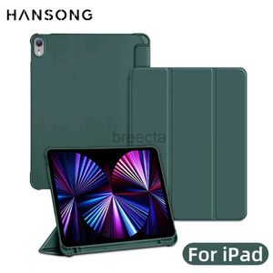 Tablet PC Cases Bags Funda for iPad 10.2 7/8/9th Pro 11 with Pencil Holder Case iPad 10th Gen 10.9 Air 4th 5th 10.5 Pro 5th 6th 9.7 mini 4 5 6 Cover 240411