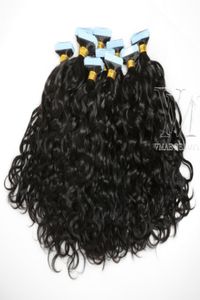 VMAE Virgin Natural Tape in Human Hair Extension 100G Afro Kinky Curly Water Water Deep Wave Prosty 3B 3C 4B 4C4060588