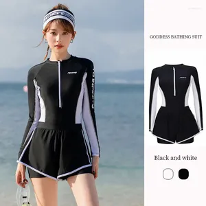 Swimwear's Swimwear Women One Piece Waterproof Outdoor Sports Beach Plus Size Sunsring Surfing Surfing Athletic Bareding Bareding Swimsuit