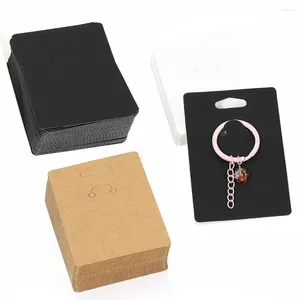 Smyckespåsar 50st Black White Keychain Packaging Boardcard Dualsides Tomle Supplies Holder Small Business