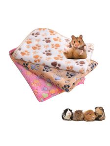 1pcs hamster kobay battaniye küçük evcil hayvan öğesi yumuşak sıcak yatak mat pazen polan podu için tavşan kirpi küçük hayvan paspas