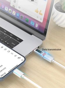 USB Type C Tester Monitor med LCD -skärm Digital laddningskabel Converter Plug -adapter Övervakning av laddningshastighet Power