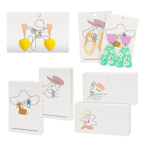 20 Pcs Earring Holder Cards Necklace Display Cards Aesthetic Earring Backs for Selling DIY Ear Studs Jewelry Packaging Supplies