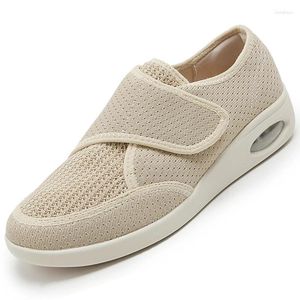 Casual Shoes Design Hook And Loop More Wide Very Soft Comfortable Health For Walking Diabetics Lady