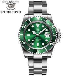 Wristwatches STEELDIVE SD1953 Stainless Steel Two-Tone Dial NH35 Steeldive Top Brand Sapphire Glass Men Dive es reloj hombre
