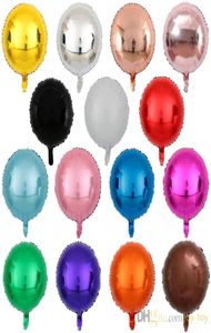 18 tum Multi Color Round Foil Mylar Balloons för födelsedagsfestdekorationer Bröllopsdekorationer Engagement Party Celebration Holi3120943