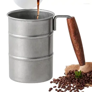 Mugs Camping Stainless Steel Mug Vintage 370ml Beer With Lid For Drinking Tool Clubs Home Cafes And