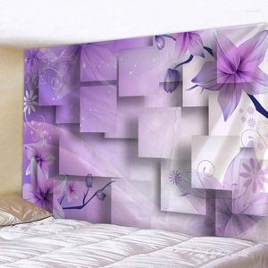 Tapisseries Dreamy Flower Rattan Wall Hanging Tapestry Art Deco Filt Curtain Home Bedroom Living Room Decoration