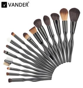 Vander 15pcs Professional Body Courve Make -up Pinsel Gesichtsbehörde Beauty Blush Foundation Contour Pulver Kosmetik Pinsel Kits6721311