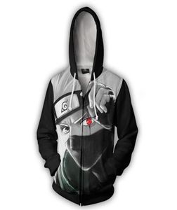 2018 3D z kapturem z kapturem Kakashi Hatake Cartoon Bluza Mężczyźni Kobiety Długie rękawie cienki odzież wierzchnia Casual Pullovers Kurtka 18881818