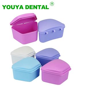 Denture Box Orthodontic Retainer Case False Teeth Brace Appliance Container Ortho Mouth Guard Storage Box Oral Care Bath Box
