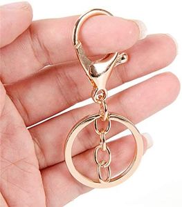 5/10 st/Lot Hummer Clasp med nyckelring Zinklegering Key Hook Chain Key Ring Pendant Bag Metal smycken Tillbehör