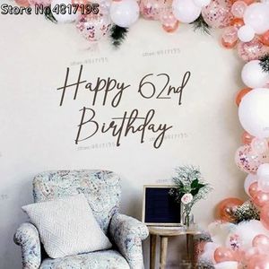 Nome personalizado Feliz aditador de parede de 18th Birthday Barra de casamento Barra de casamento Mitzvah Party Backdrop Wall Decal de parede adesivos de parede