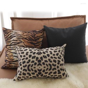 Pillow Patio Cover Polyester Animal Print 18x18 Home Cojines Farmhouse Zebra Tiger Geometric Sofa Chair Coussin