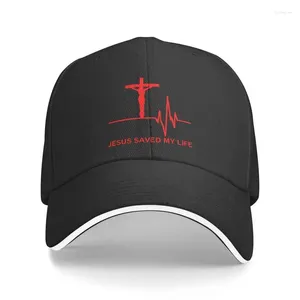 Caps de bola clássico Jesus salvou minha vida Religious Christian Baseball Cap Mulheres homens ajustáveis Hat de papai Outdoor