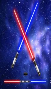 LED SwordSguns 2st blinkande lampor Laser Double Sword Light Saber K Lightstick Cosplay Toys Sound and Light for Boys Girls Gift 2209057285027