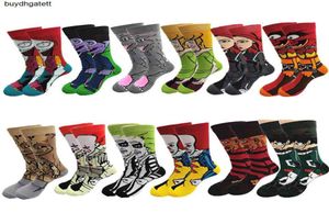 Karikatür Anime Karakter Erkek ve Kadınlar039S SOCKS komik gündelik sokak duruşu unisex harajuku yaratıcı pamuk warmt2gf2303167