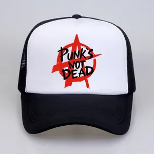 Ball Caps Punks Not Dead Design Baseball Cap Männer cooler Buchstaben Printed Dad Hut Mode Unisex Outdoor Casual Mesh atmungsaktiv