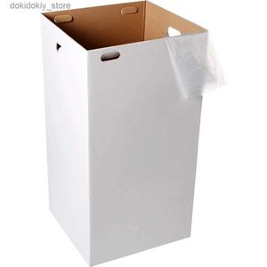 Atık kutuları Yeniden Kullanılabilir Karton Çöp Kutuları- 10 Kendinden Kilit Lockin Çöp Kutusu (Beyaz) + 20 Çöp Bas 40 Alons L49