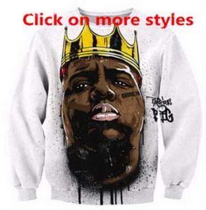 New Fashion Couples Men Women Unisex Hip Hop Rapper Biggie 3D Print Hoodies Sweater Sweatshirt Jacket Top A541687992