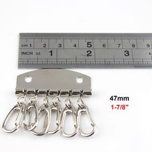 1pcs Metal Key Holder Key Row Keyring Organnizer with 6 Snap Hook for Leather Craft Wallet Key Case Purse Hardware Accessories