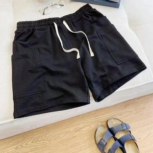 Mäns shorts justerbar midjeband vintage last med flera fickor för män lös passform sommarsport jogga utomhus