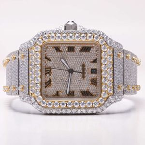 Luxury Looking Fullt Watch Iced For Men Woman Woman Top CraftSmanship Unikt och dyra Mosang Diamond Watchs For Hip Hop Industrial Luxurious 52384