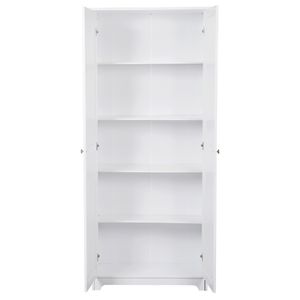 5 Layers Wardrobes Denmark 2 Door Bedroom Wardrobes Home White Shoe Shelf Cabinets Bags Clothing Storage Furniture