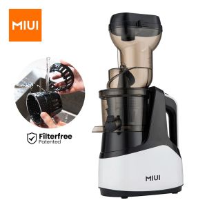 Juicers MiUi Smicchiatore originale, spremiatura di pressione a freddo lenta matatura con filtro di gelato, FilterFree Facile da pulire di grande diametro di grandi dimensioni