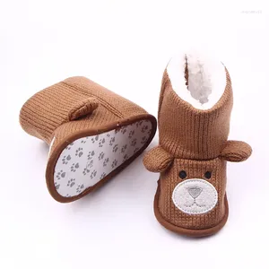 Stivali baby orso weave toddler pelliccia piatta scarpe unisex neonati per 0-18m boy winter