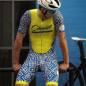 Set di maglia ciclistica Chaise uomini Skinsuit UCI Sports Abbigliamento Triathlon Suit Summer Cyc Clothes Road Bicyc Salt -tute Ropa de Ciclismo MTB Team Kit L48