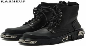 Rasmeup 6cm Punk Style Platform Women Angle Boots Women039S Мотоциклетные ботинки