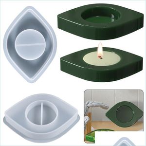 Molds Diy Storage Box Crystal Epoxy Resin Mold Eyes Shape Candle Holder Casting Mods Crafts Elegant Jewelry Tray Decor Supplies Drop Dhm1P