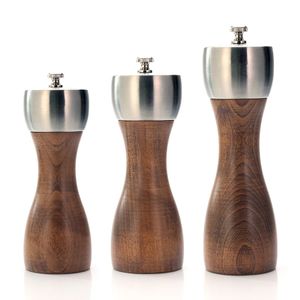 Premium Beech Pepper Mill - Salt- och pepparkvarn - Precision Kolstål Rotor Användning för pepparkorn Sea Salt Pepper 240407