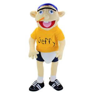 60 cm stor Jeffy Hand Puppet Plush Doll fylld leksaksfigur barn Utbildningsgåva Roliga fest Rekvisita Juldockleksaker Puppet 22085320096