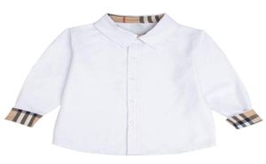 Camisas casuais de garotos grandes, algodão, camisa de manga longa de algodão de algodão de manga longa da primavera de outono de colar de camisa de colar