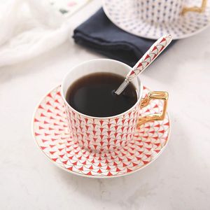 Muggar nordiska phnom penh geometrisk keramisk kaffekopp brittisk ben porslin mugg maträtt set ljus lyx domstol vind eftermiddag te cupgift låda