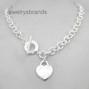 Design Womens silver TF Style Necklace Pendant Chain Necklace S925 Sterling Silver Key heart love egg brand Pendant Charm Nec H0918