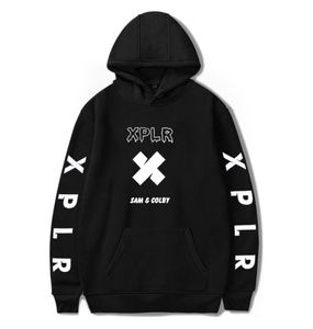 Sam e Colby impressos XPLR Merch Hoodie BoysGirls Streetwear Fashion Hoodie Pullover com capuz Sweatshirt9376727