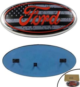 Shenwinfy Front Grille Tailgate Emblem för 0414 F150 Ford Oval Badge för 1114 Edge 1116 Explorer 0611 Ranger 0714 Expedit270Z860892060432