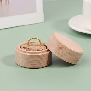 1pc персонализированная круглая деревянная кольцо коробка свадебное обручальное кольцо блюдо деревянное кольцо для хранения коробка обручальное кольцо коробка