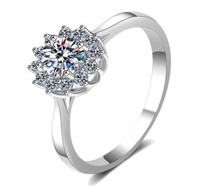 Pierścienie klastra luksus 925 Sier 05 Doskonałe krawędź Test diamentów Mossanite Party Ring3758041