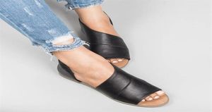 Cootelili kobiety płaskie obcasy Sandały Kobieta Letnie buty swobodne poślizg na obuwie Panie Peep Toe Flats Sandals Black Basic CX2006131690857