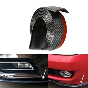 2.5M Car Front Bumper Lip Rubber Car Bumper Protectors Body Spoiler Glossy Exterior Mouldings Bumper Lips Car Accessories