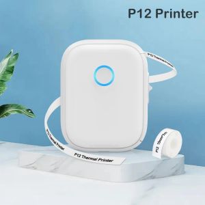 Mini przenośna drukarka etykiet P12 samoprzylepna drukarka ręczna Bluetooth Maszyna DIY P12 Etykieta Papierowa taśma