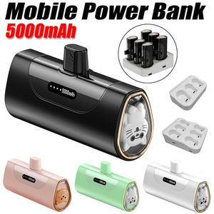 5000mah mini Power Bank Portable Mobile Phorge Plug Play Type-C Внешний батарея для iPhone Samsung/Xiaomi