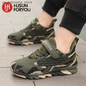 Sneakers 2024 Childrens Fashion Sports Shoes Boys and Girls Tennis Breattable Running Camo Walking Q240412