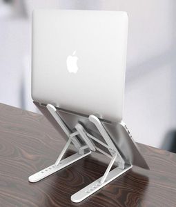 Aluminium Alloy Laptop Holder Folding Notebook Holder för MacBook Lenovo HP Justerbar höjd Datorkylning Bracket6373338